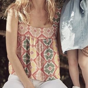 Anthropologie Button-back flowy tank